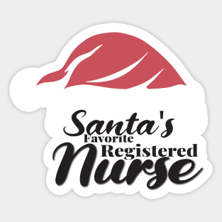 Santa's Favorite Registered Nurse Christmas, Perfect Christmas nurse gift idea Sticker